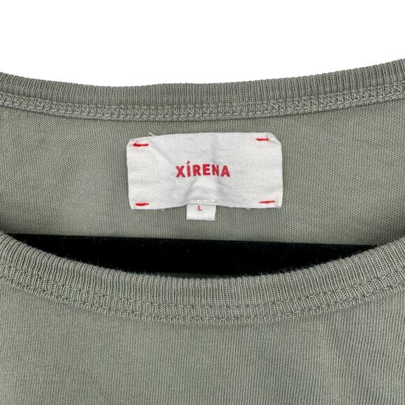 XiRENA Womens Pia Sleeveless Maxi Dress Size L Olive Sprig Cotton Casual Stretch - Picture 5 of 12